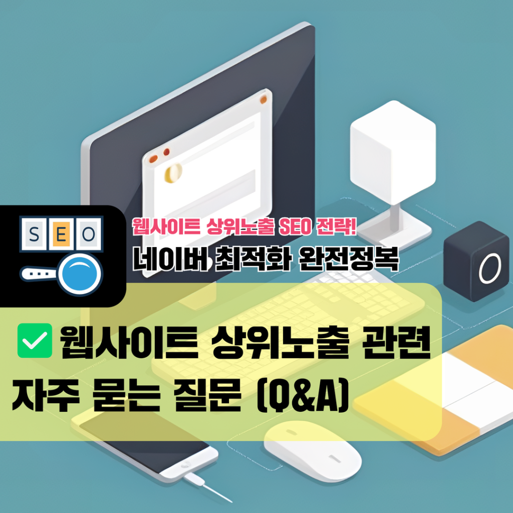 웹사이트 상위노출 (6) 웹사이트 상위노출 관련 자주 묻는 질문 (Q&A)